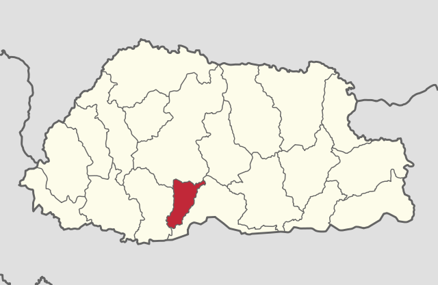 Bhutan map where is bhutan