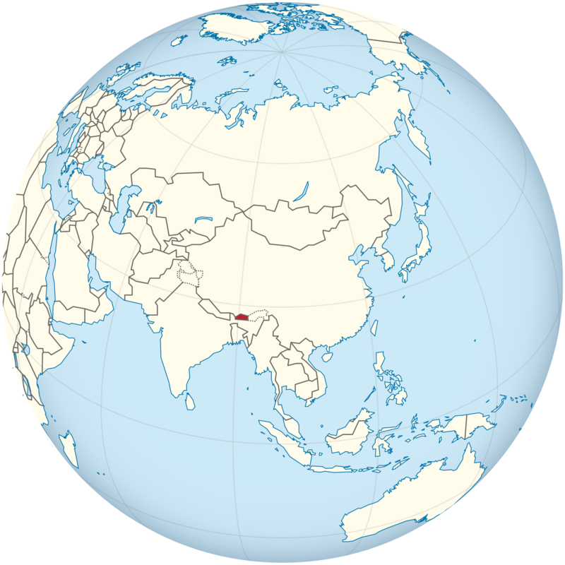 Bhutan map where is bhutan
